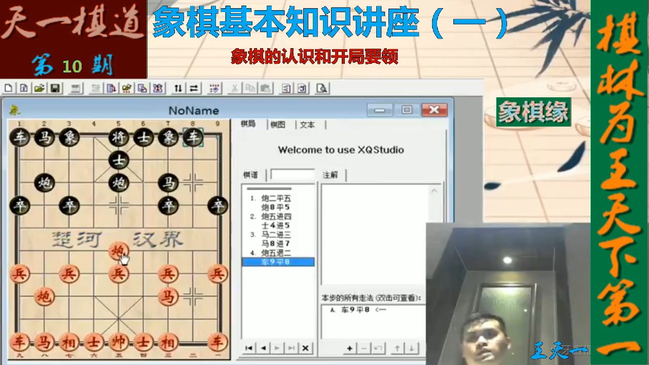 王天一象棋基本知识讲座(一),象棋的认识和开局要领哔哩哔哩bilibili