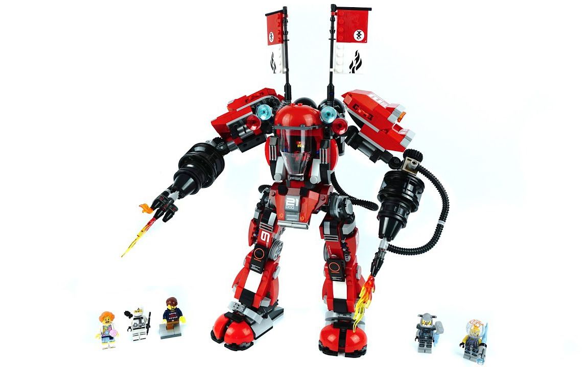乐高lego70615幻影忍者火忍者的超级爆炎机甲拼搭搬砖视频