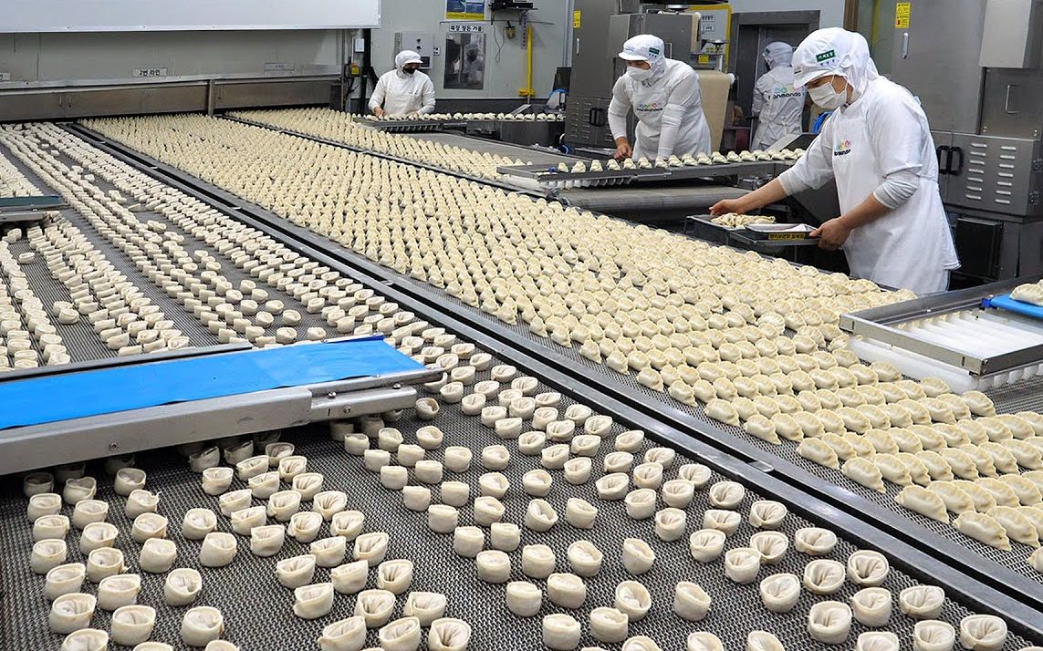 特别的饺子制作工厂,每日生产10万只,这特别的包法,你见过吗?