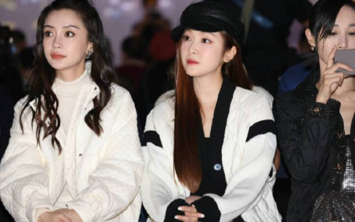 [图]郑秀妍Jessica&杨颖Angelababy&朱洁静&金大川，同框看秀热聊视频