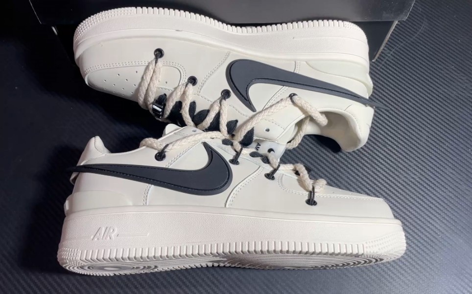 空军 af1 ambush 联名大勾 绑带白黑