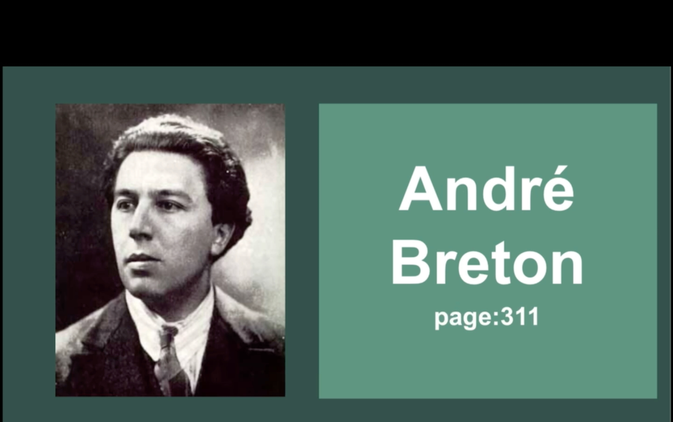 【Andr㩠Breton 安德烈ⷮŠ布勒东】法国诗人评论家 超现实主义创始人之一 法语语言文学(22)法国文学简明教程20世纪哔哩哔哩bilibili