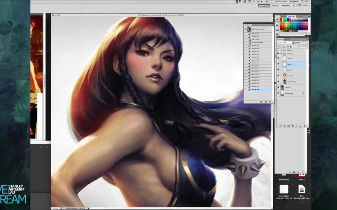 [图]Artgerm Art Tips - How to add colors to a grayscale painting