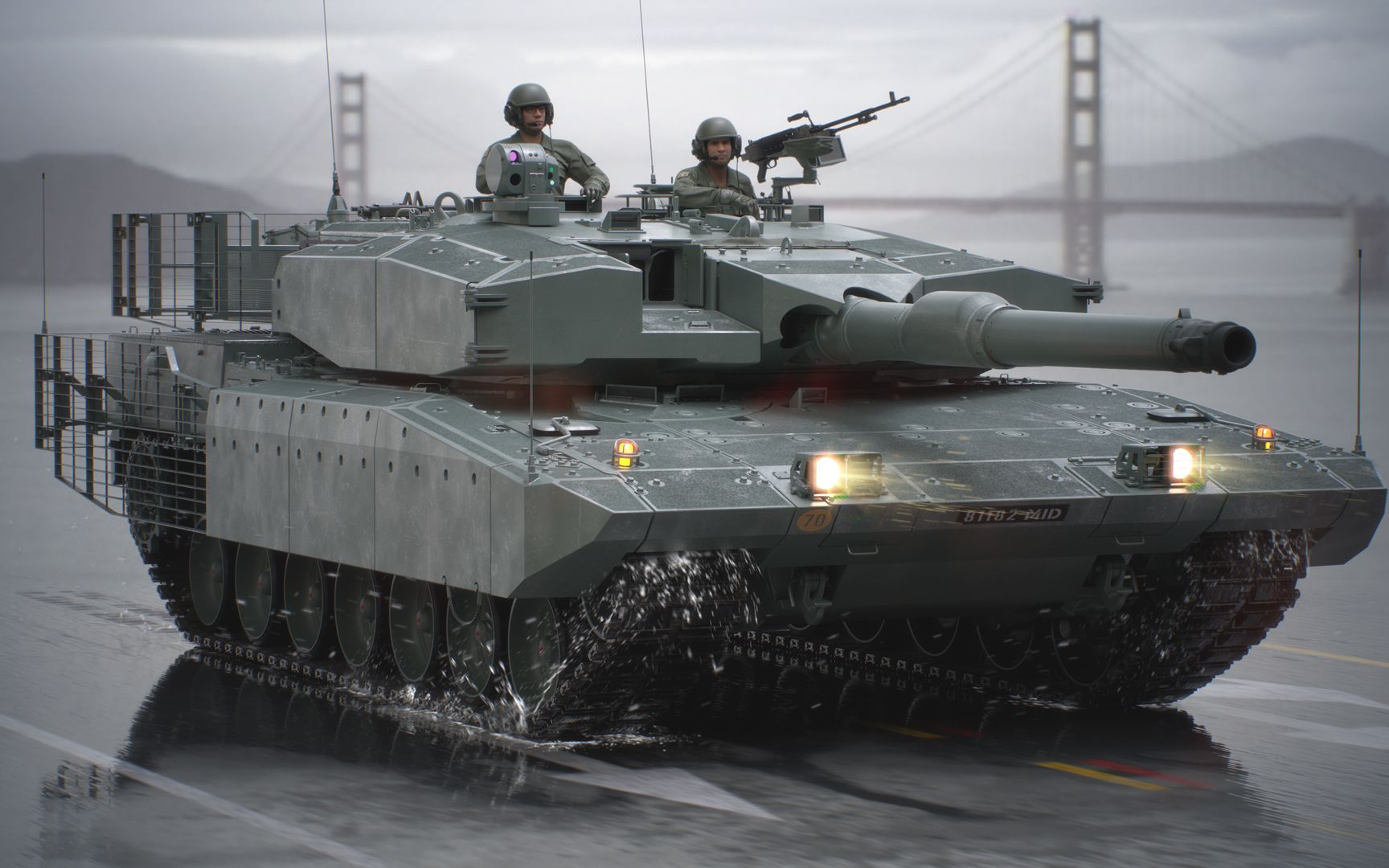 豹2sg 主战坦克 leopard 2sg mbts 原创3dcg