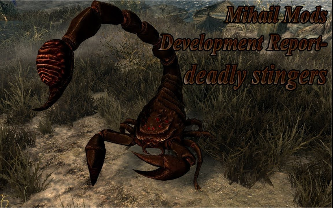 上古卷轴5怪物mod米哈伊尔怪物巨蝎_哔哩哔哩 (゜