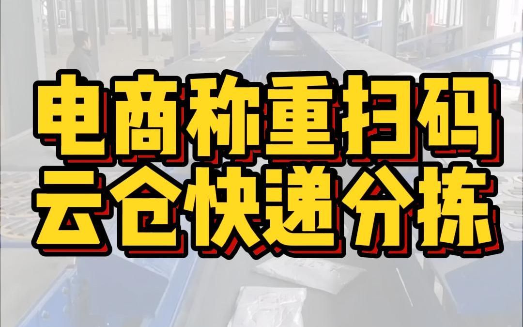 跋涉智能云仓称重扫码测体分拣机电商DWS快递分拣机设备流水线哔哩哔哩bilibili