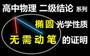 Download Video: 【高中物理X圆锥曲线】堪比神迹，竟没人教?? 不动笔证明椭圆光学性质