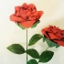 【折纸教程】。一款简单的组合型折纸玫瑰...