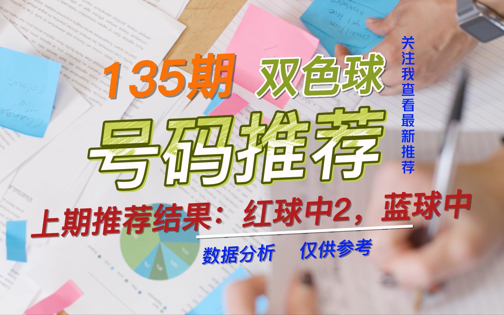 第135期双色球红蓝双区号码分析,仅供参考.上期推荐中4.期期稳,期期中.哔哩哔哩bilibili