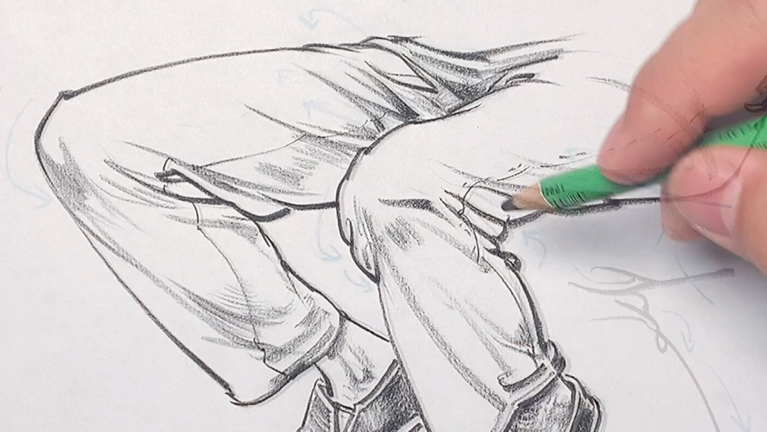 【速写技巧】膝盖_哔哩哔哩 (゜-゜)つロ 干杯~-bilibili