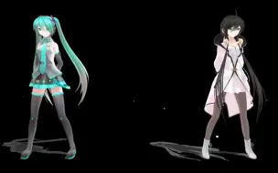 转载【MMD】【雙聲道(夏語遙、初音)】BAD APPLE