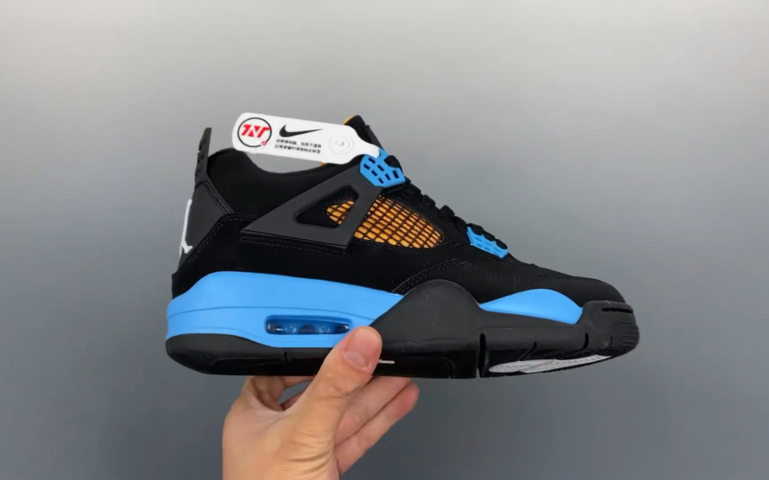 aj4新配色黑蓝-黑红蓝情侣款情侣鞋