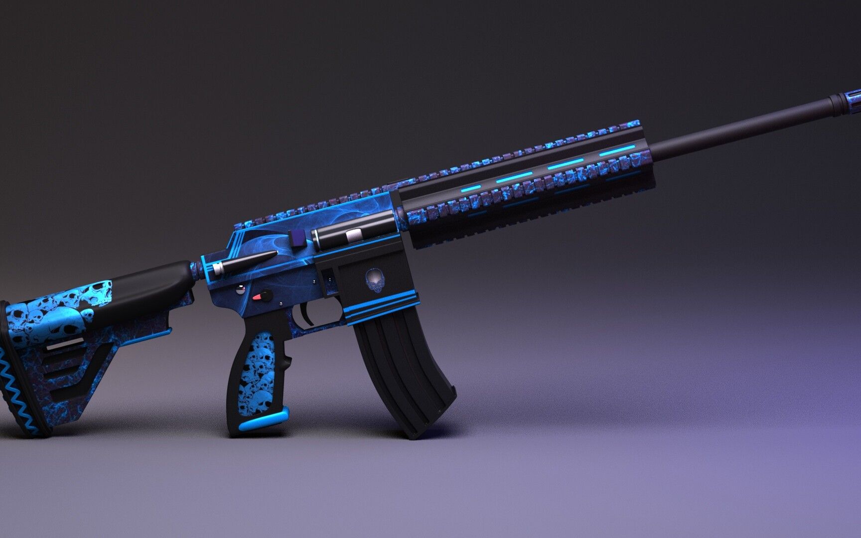 次世代游戏突击步枪建模教程,maya武器建模