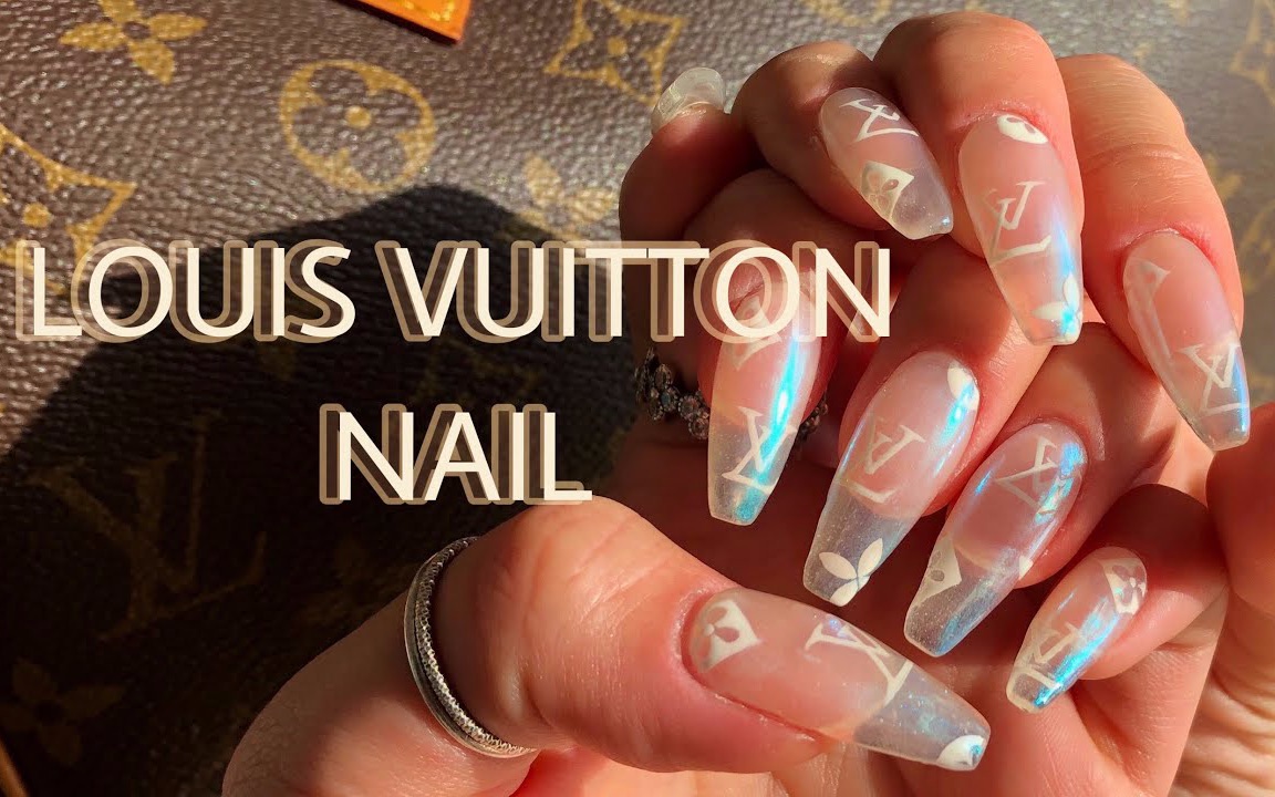 . ✨✧☾(ENG SUB) 韩国小姐姐成功画上超级富贵的LV花纹美甲 LOUIS VUITTON NAIL.欧美美甲 反手影像 延长甲教程 | RIRIJOO哔哩哔哩bilibili