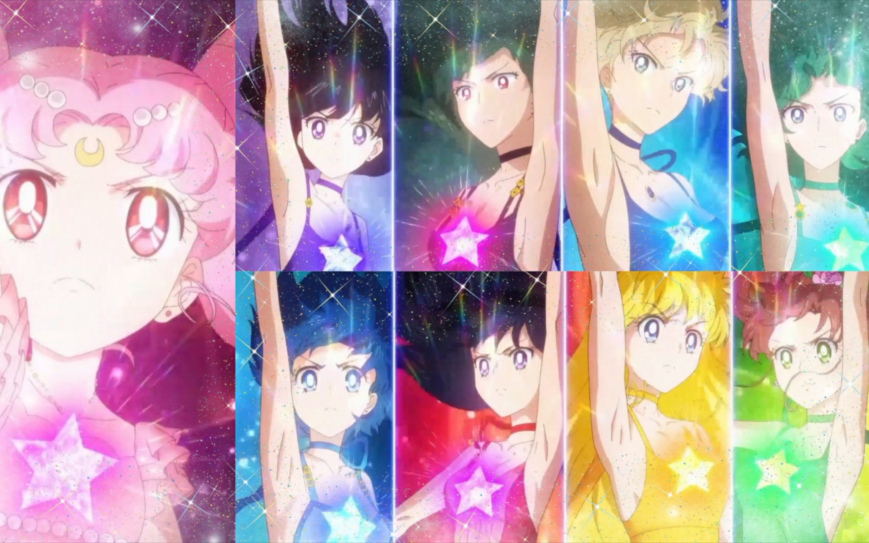 水手战士全员进阶永恒决战黑月女王剧场版美少女战士eternal