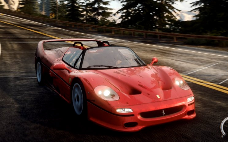 红色复古法拉利极品飞车18法拉利f50ferrarif50试跑