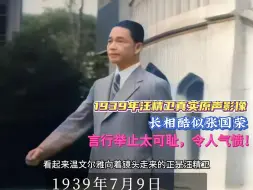 Descargar video: 1939年汪精卫真实原声影像，长相酷似张国荣，演讲内容令人唾弃！