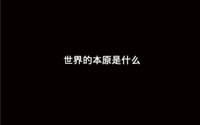 世界的本原是什么哔哩哔哩bilibili