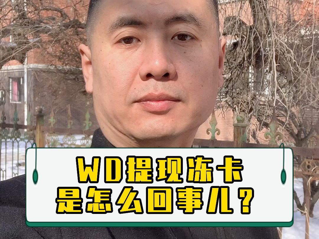 WD提现冻卡是怎么回事儿?哔哩哔哩bilibili