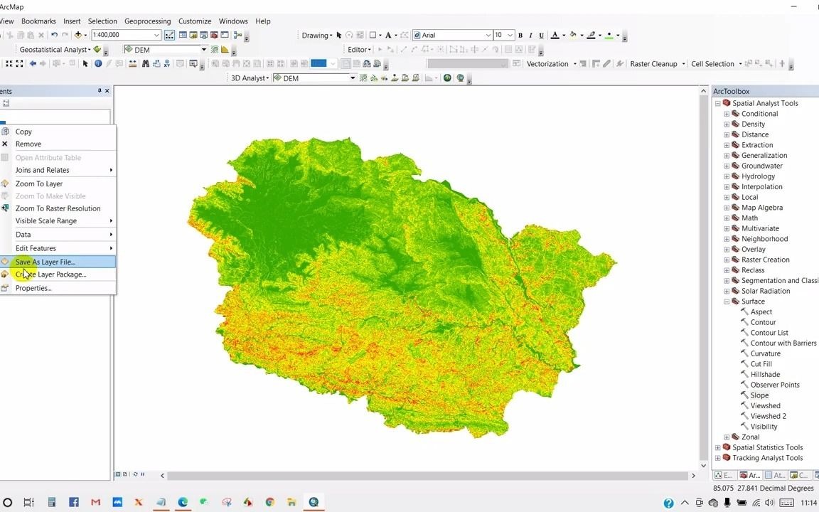 Slope, Aspect, Contour , Hillshade Map in ArcGIS哔哩哔哩bilibili