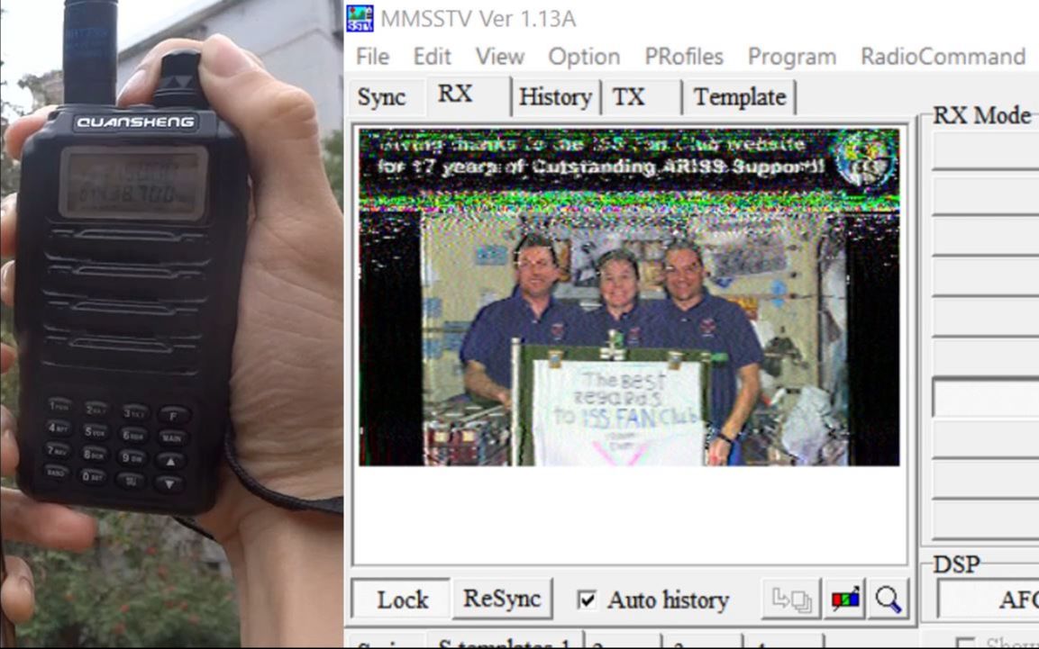 【业余无线电】接收国际空间站SSTV图片信号&解码过程哔哩哔哩bilibili