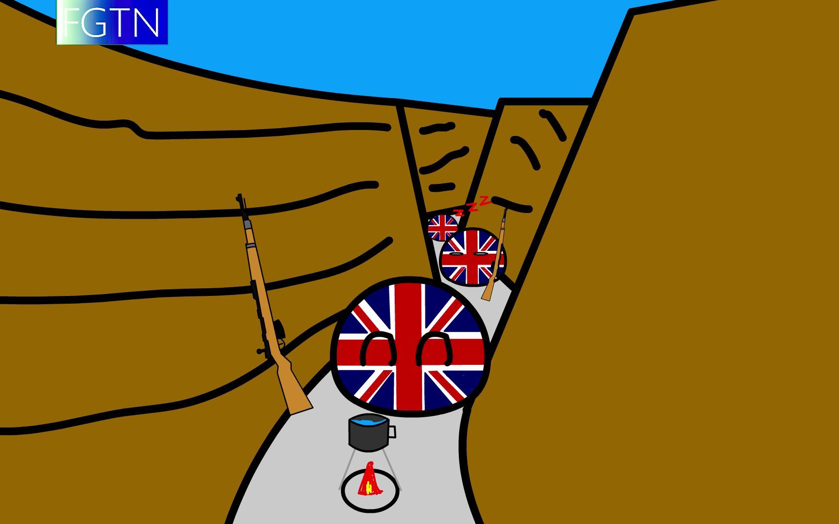 【波兰球】一战英军教你如何在战壕内优雅的喝茶_哔哩哔哩_bilibili