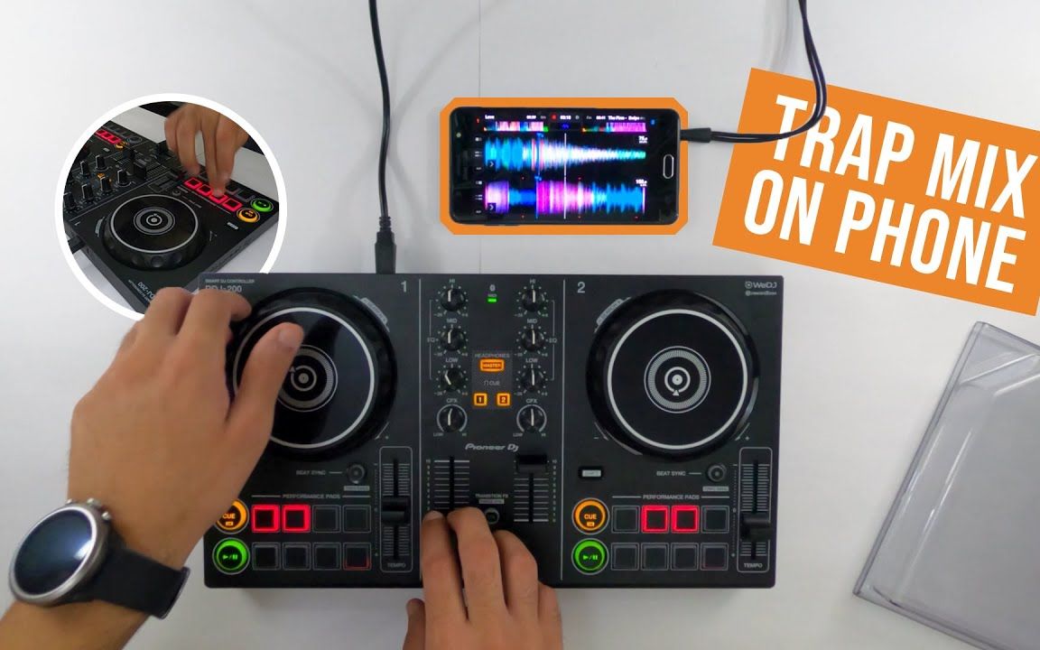 职业dj演示玩转pioneer ddj-200打碟机,混音多首欧美热单!