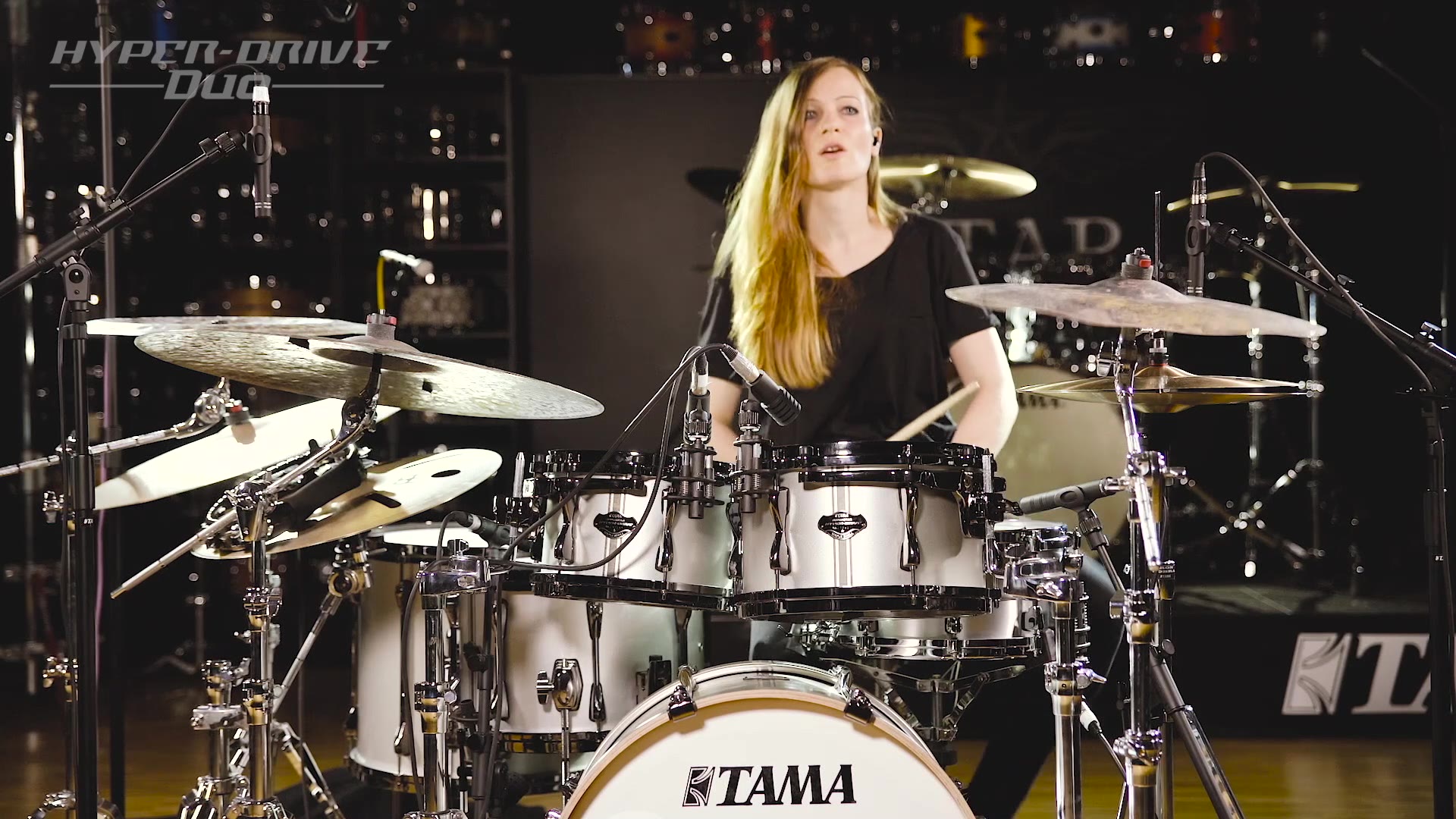 tama代言人anika nilles爵士鼓演奏 ndola superstar hyper-drive duo