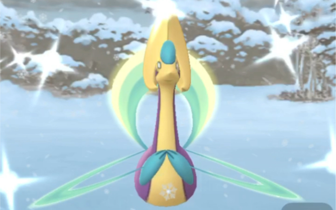 pokemongo捕捉闪光美梦神克雷色利亚