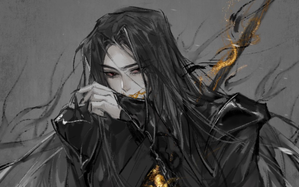 [图]【procreate】师姐的剑：摸摸师叔