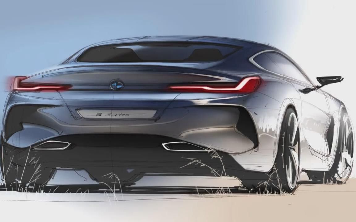 汽车设计外饰草图+Rendering(BMW 8)哔哩哔哩bilibili