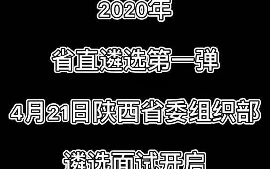 旗帜遴选小旗说2020省直遴选第一弹:4月21日陕西省委组织部遴选面试哔哩哔哩bilibili