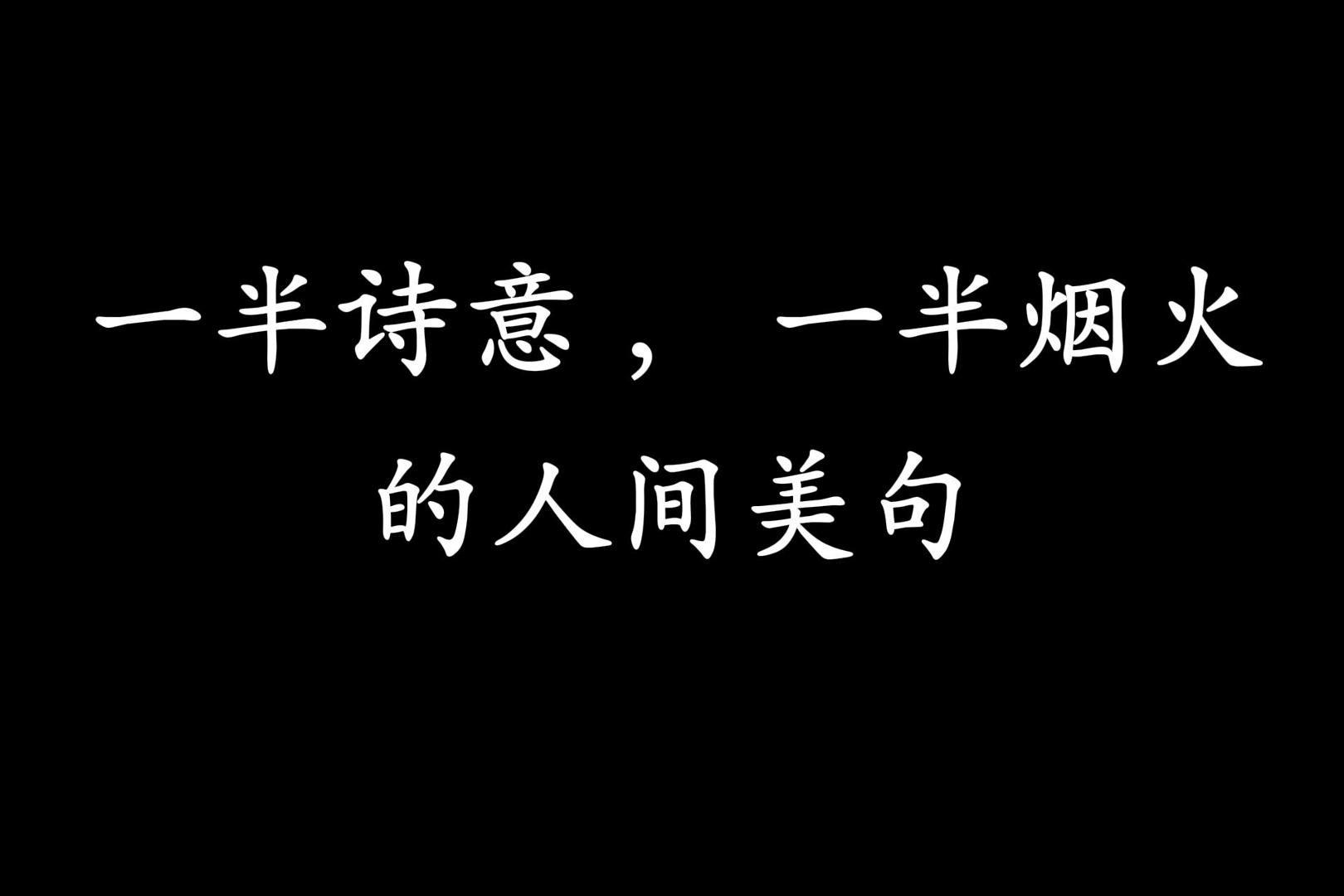 那些一半诗意、一半烟火的人间美句~哔哩哔哩bilibili