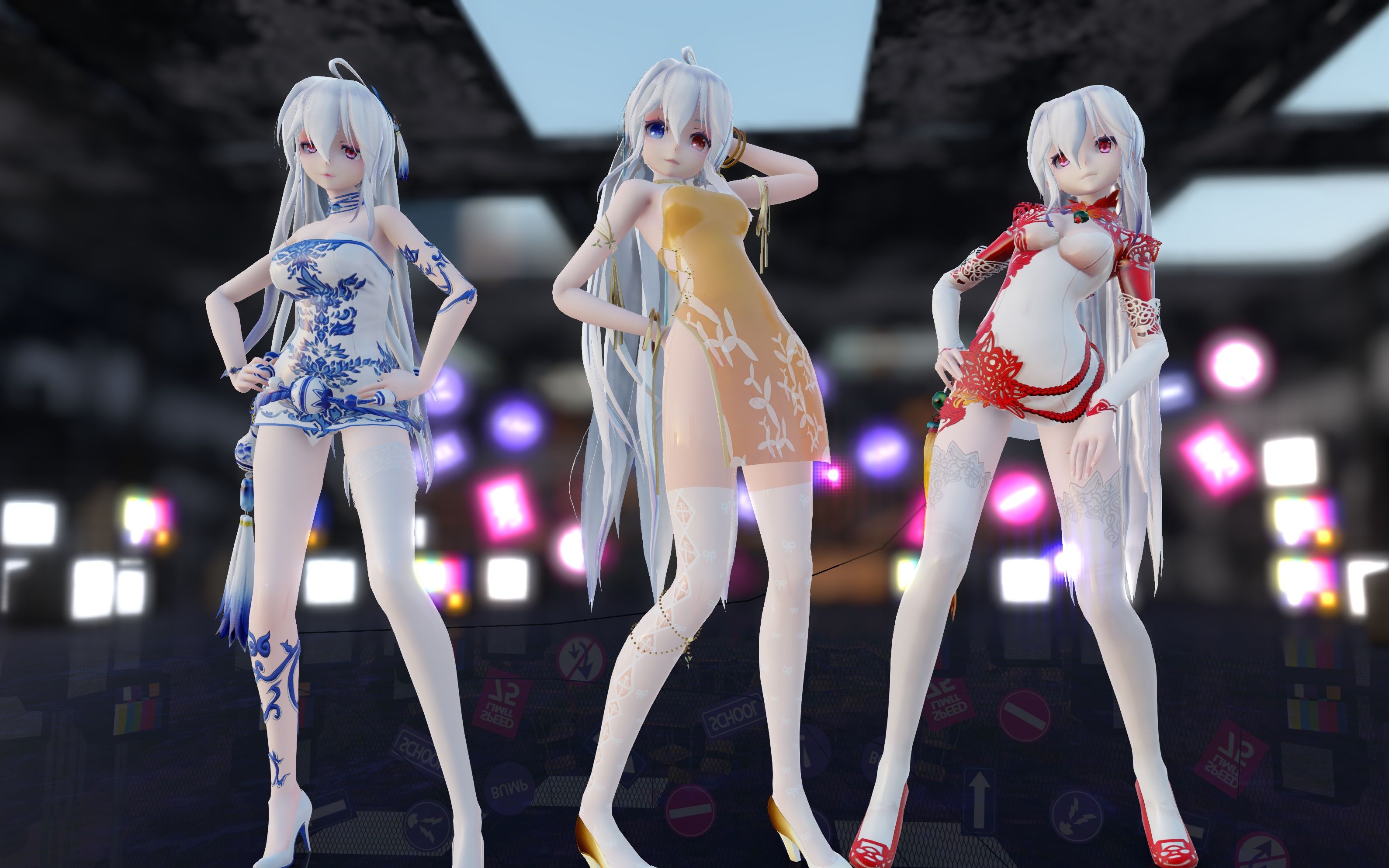 【4k60fps】【弱音mmd】超短旗袍弱音最美不接受反驳