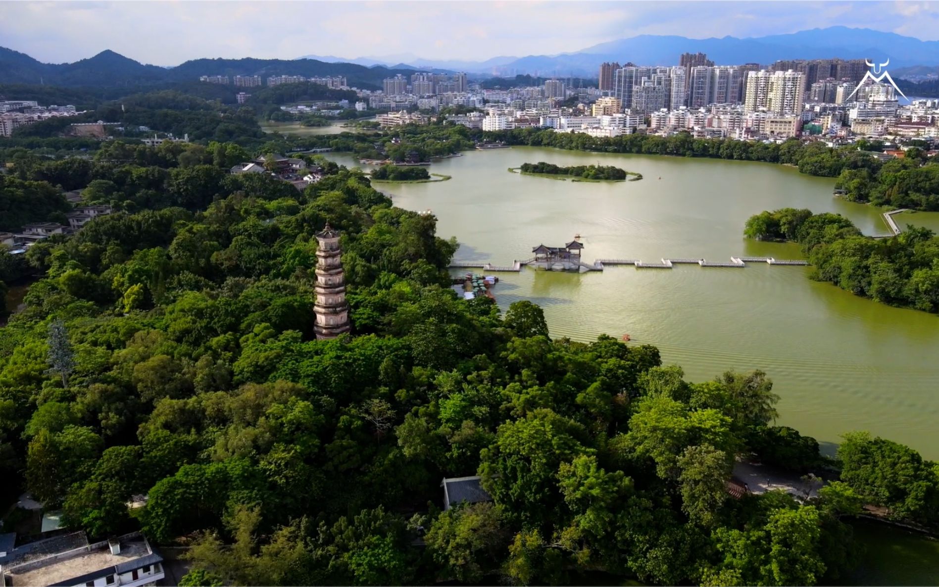 [图]航拍惠州西湖，国家5A级风景名胜区，来看看和杭州西湖比差不差?