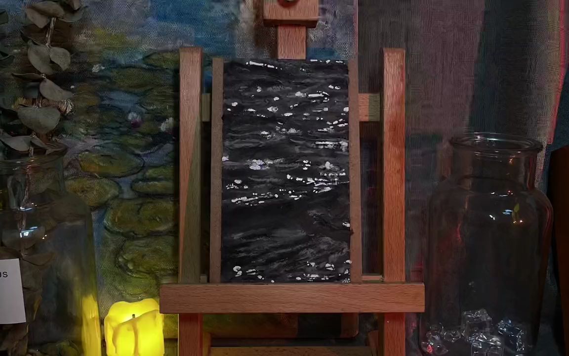 油画棒|黑色海浪