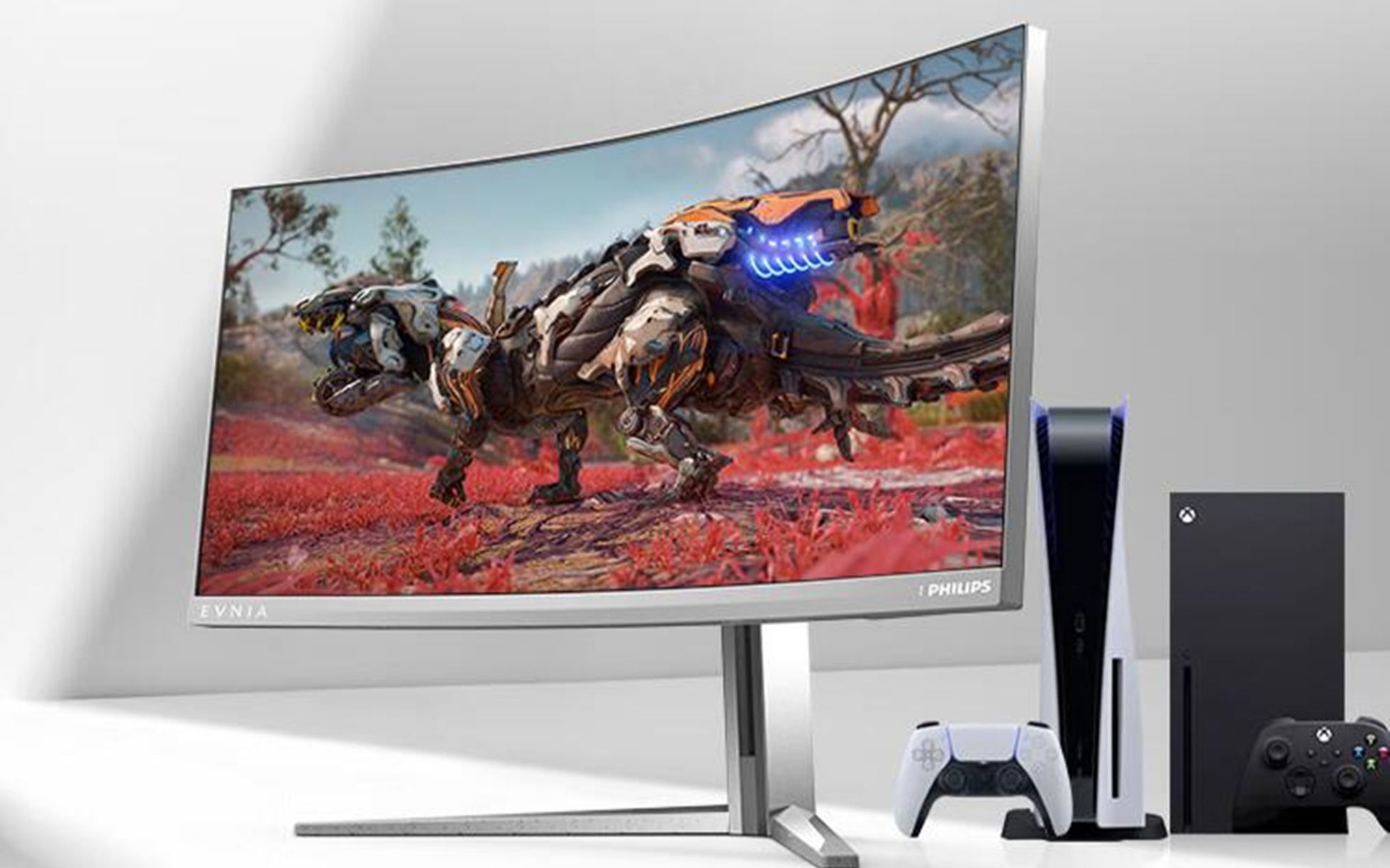 飞利浦 34英寸 miniled曲面带鱼屏 wqhd hdr1400 165hz 音响 hdmi2.