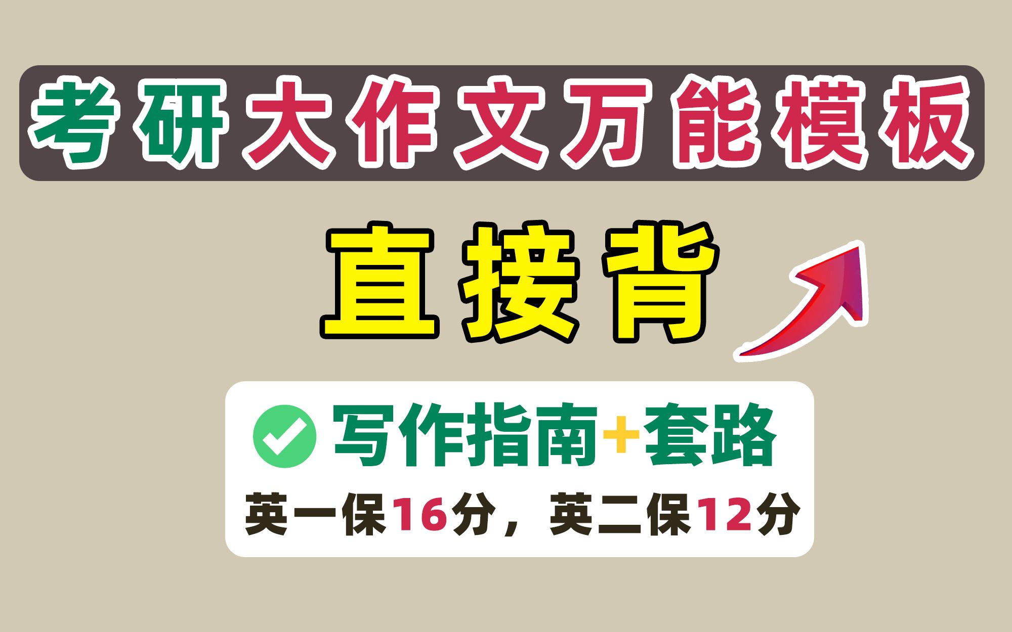 考研英语大作文万能模板,直接背!5min看完拿下高分!【23考研英语新大纲,文字+图画+图表】哔哩哔哩bilibili