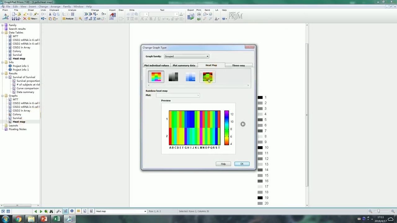 《graphpad prism 7 作圖教程》05熱圖_嗶哩嗶哩_bilibili