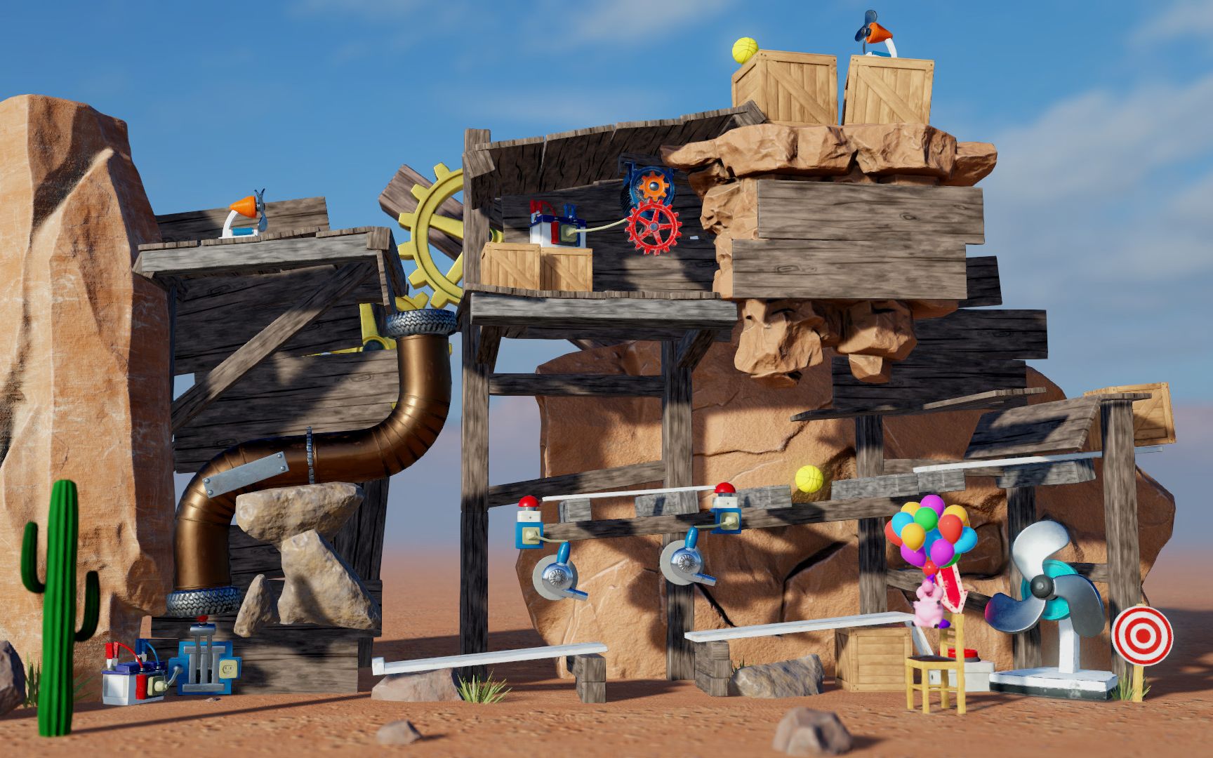 【裂独舞】疯狂机器3《crazy machines 3》试玩-我还没变舍长_哔哩