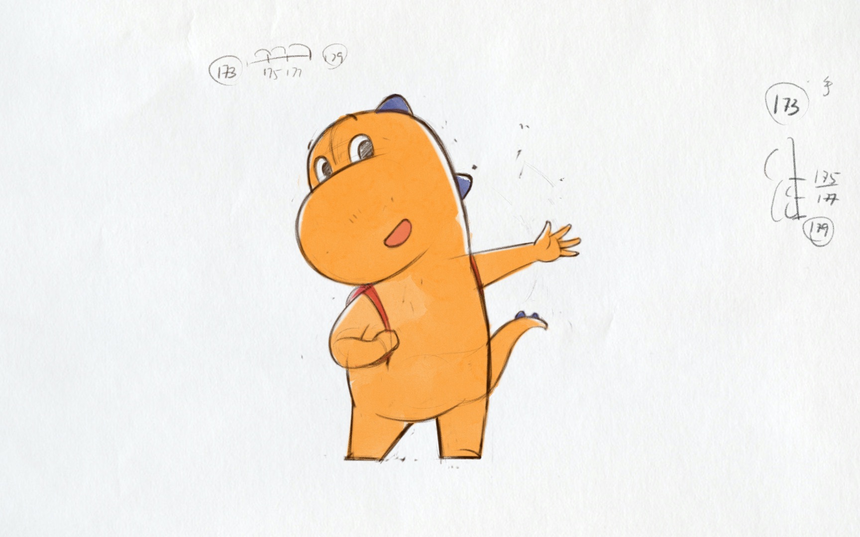 手绘动画小练习:画一只瓜瓜龙出来看看?:)