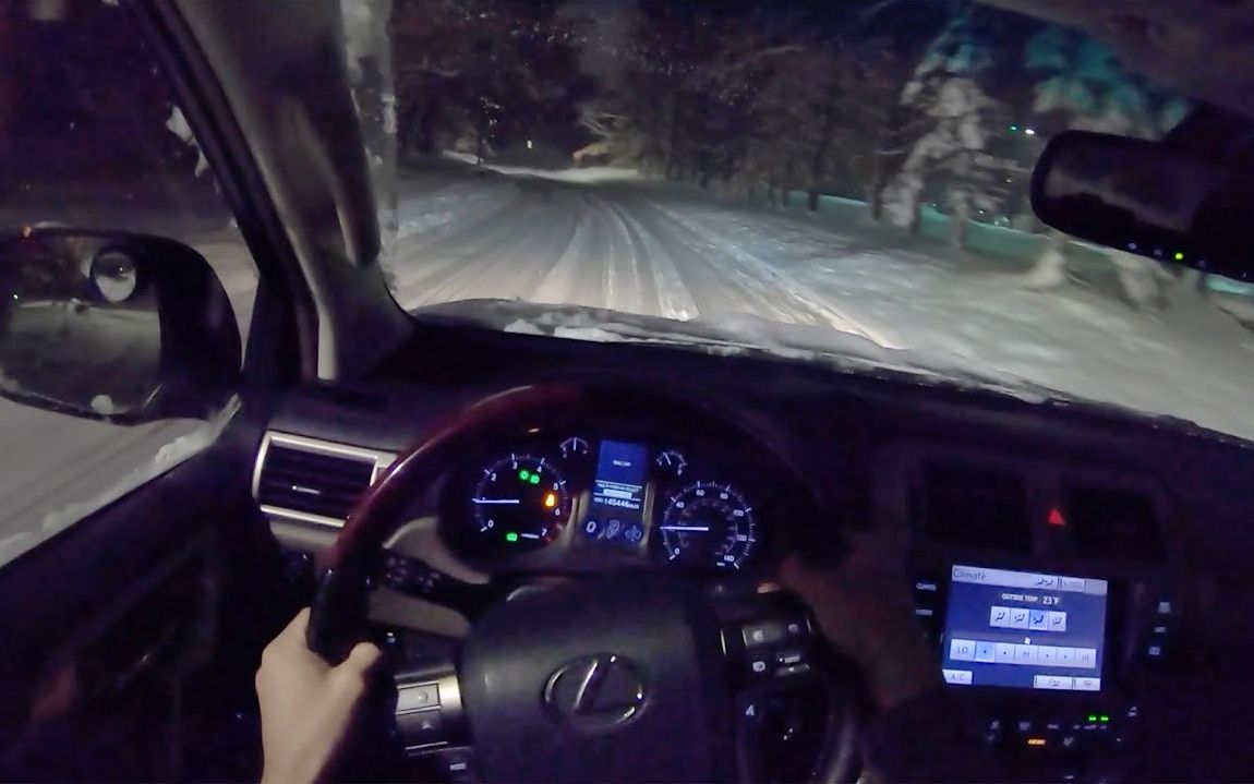 「第一视角」夜间雪地试驾 一辆雷克萨斯gx 460是什么体验?