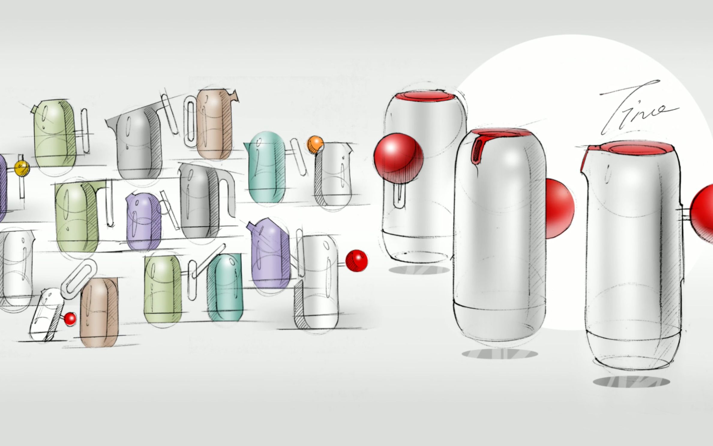 手绘造型推敲7-热水壶