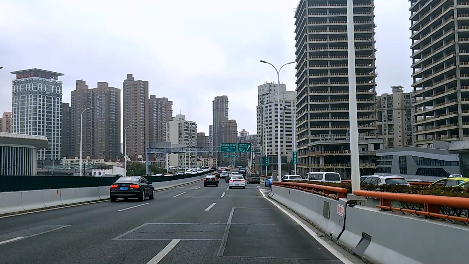 【前面展望】高架行车记录(内环高架金沙江路上口-龙华西路下口)1080p