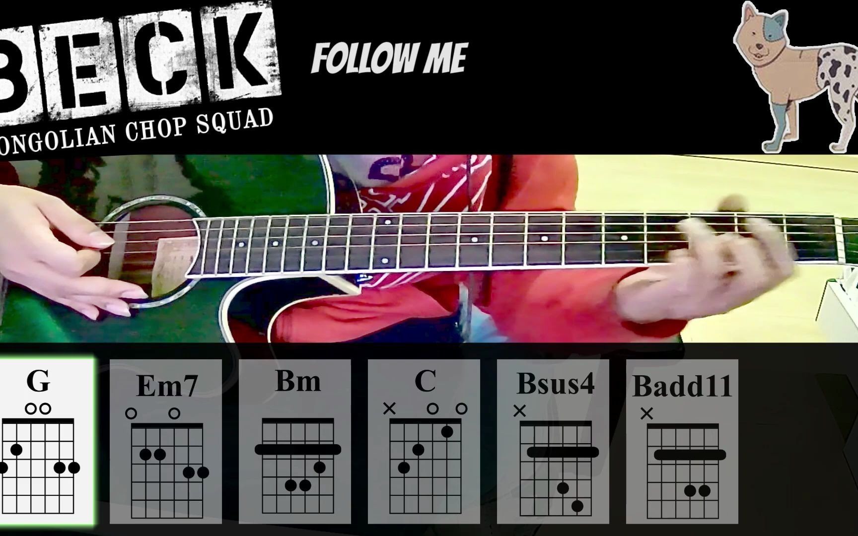 [图]【带和弦图】FOLLOW ME - BECK ACOUSTIC COVER (CHORD + LYRICS)