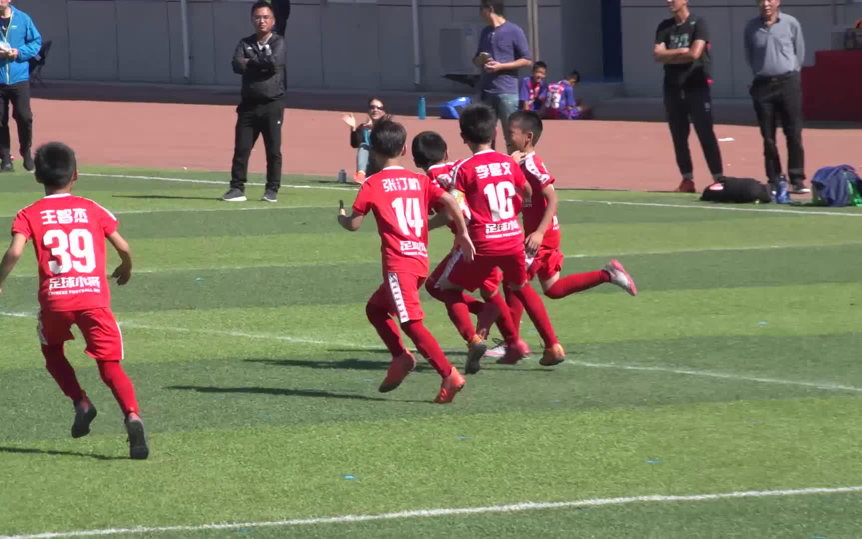 中国足球小将蓝队2:1国奥越野全场集锦,小将蓝队在先失一球后,连入两