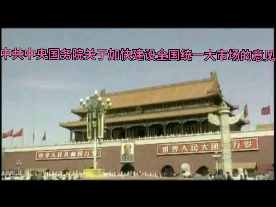 我国出台关于建立全国统一大市场的意见哔哩哔哩bilibili