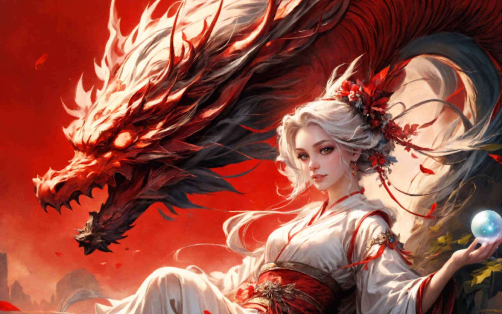 国潮龙年贺岁大片09美女祥龙祝你龙年行大运