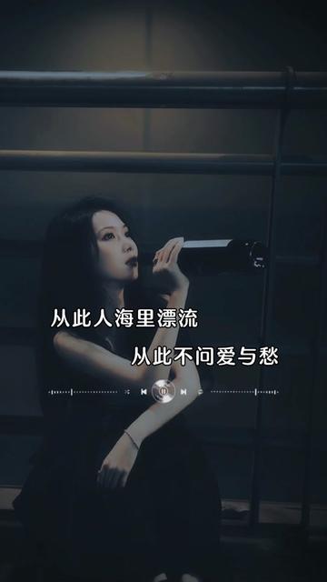 从此人海里漂流,从此不问爱与愁,从此不再为谁把心伤透,也许会孤独