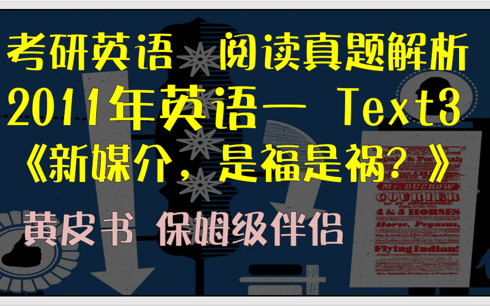 [图]考研英语 阅读理解 历年真题 逐句精讲 2011年英语一 Text3 （可搭配 张剑 黄皮书使用）考研英语阅读